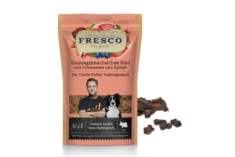 FRESCO Martin Rütter Trainingsknöchelchen Rind mit Himbeeren und Spinat 150g