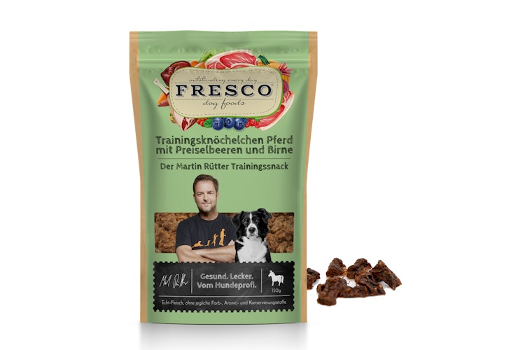 FRESCO Martin Rütter Trainingsknöchelchen Pferd mit Preiselbeeren und Birne 150g