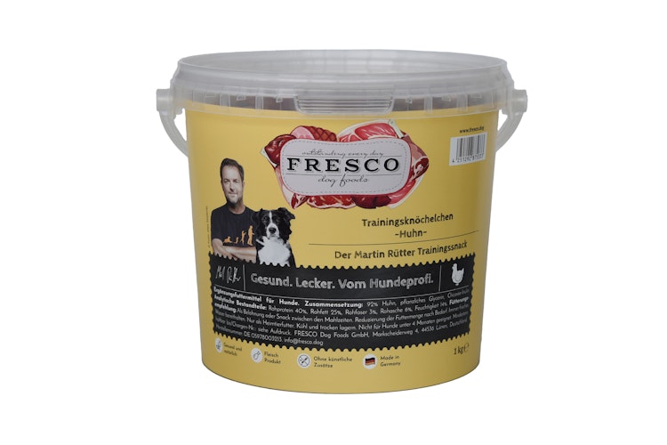 FRESCO Martin Rütter Trainingsknöchelchen Huhn (1kg-Eimer) 1000g