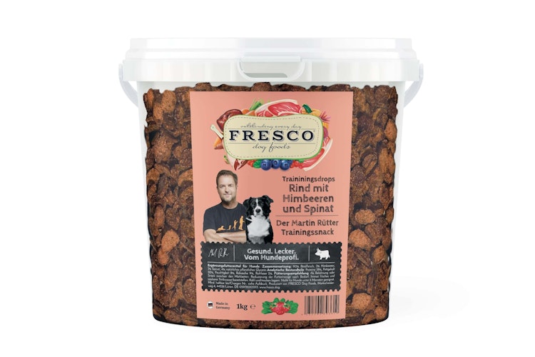 FRESCO Martin Rütter Trainingsdrops Rind mit Himbeeren und Spinat (1kg-Eimer) 1000g