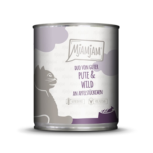 MjAMjAM Katze 800g Duo Pute und Wild mit Apfel 