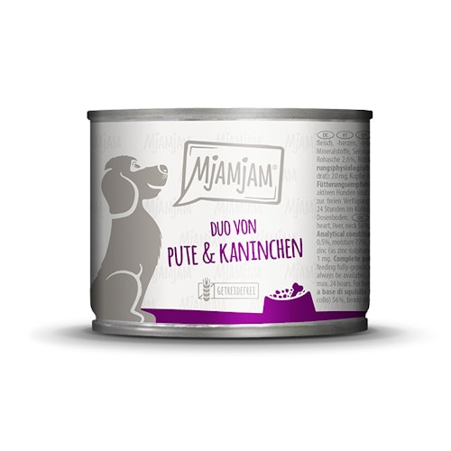MjAMjAM Hund 200g DUO Pute und Kaninchen