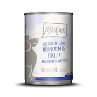 MjAMjAM Hund 400g Duo Hühnchen und Forelle mit Zuc 