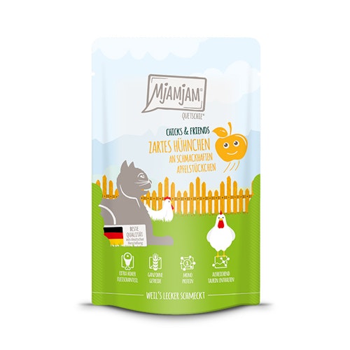 MjAMjAM Katze 300g Chicks und Friend Hühn mit Ap 