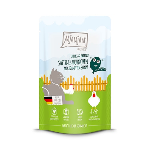 MjAMjAM Katze 300g Chicks und Friend Hühn mit Sp 