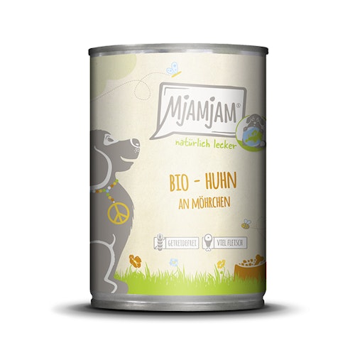 MjAMjAM Hund 400g BIO Huhn mit Möhrchen 