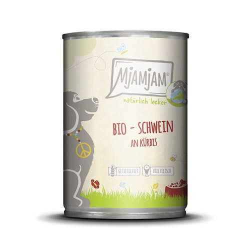 MjAMjAM Hund 400g BIO Schwein mit Kürbis 
