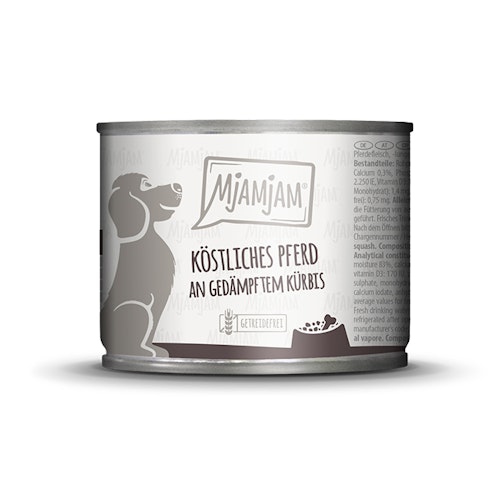 MjAMjAM Hund 200g Pferd mit Kürbis 