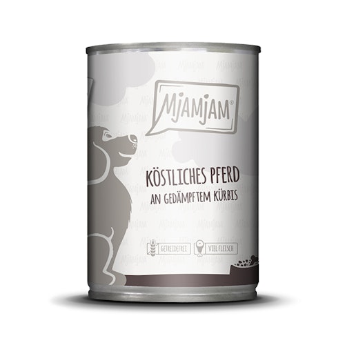 MjAMjAM Hund 400g Pferd mit Kürbis 