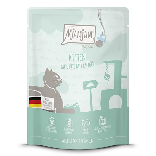 MjAM 300g Quetschie Kitten Pute+Lachsö
