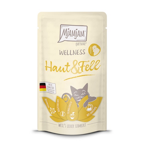 MjAMjAM Katze 125g Wellness Haut und Fell Huhn 