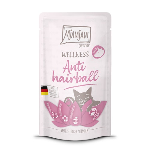 MjAMjAM Katze 125g Wellness AntiHairball Rind 