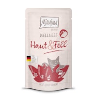 MjAMjAM Katze 125g Wellness Haut und Fell Rind 