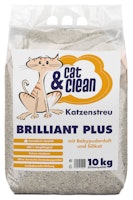 Cat & Clean Brilliant Plus mit Silikat und Babypuderduft 10kg Katzenstreu