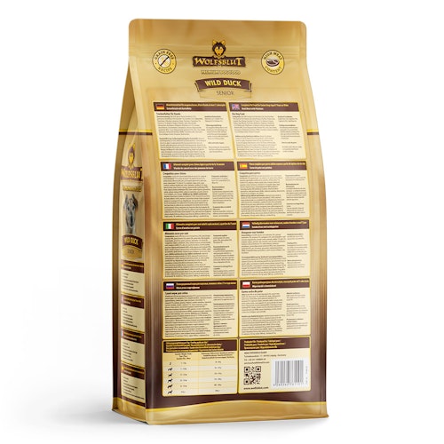 WOLFSBLUT Wild Duck Senior Entenfleisch mit Kartoffeln Hundetrockenfutter