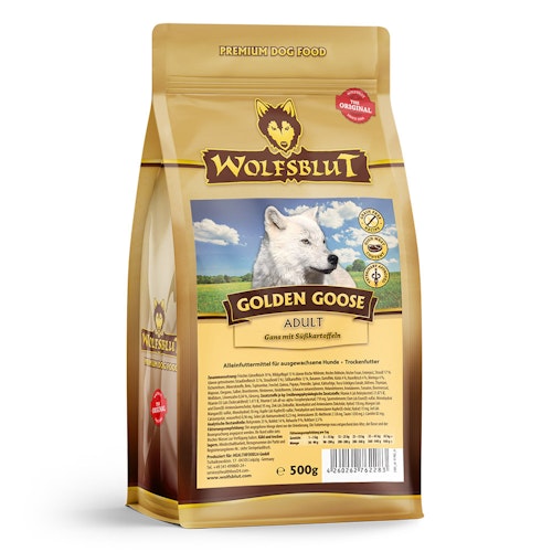 WOLFSBLUT Golden Goose Gans mit Süßkartoffeln Hundetrockenfutter