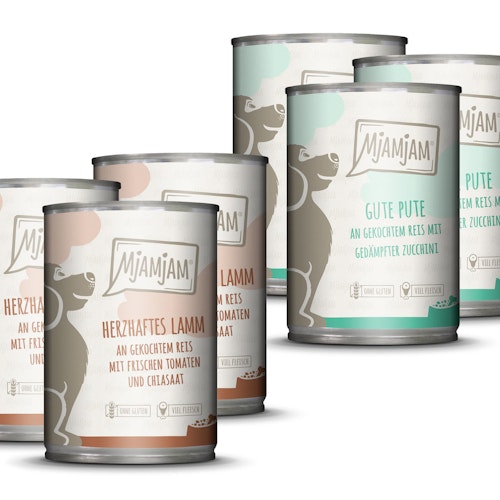 MJAMJAM Monopaket I 6 x 400g Hundenassfutter