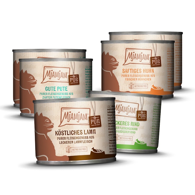 MJAMJAM Mixpaket 6 x 200g Dose KatzennassfutterVorschaubild