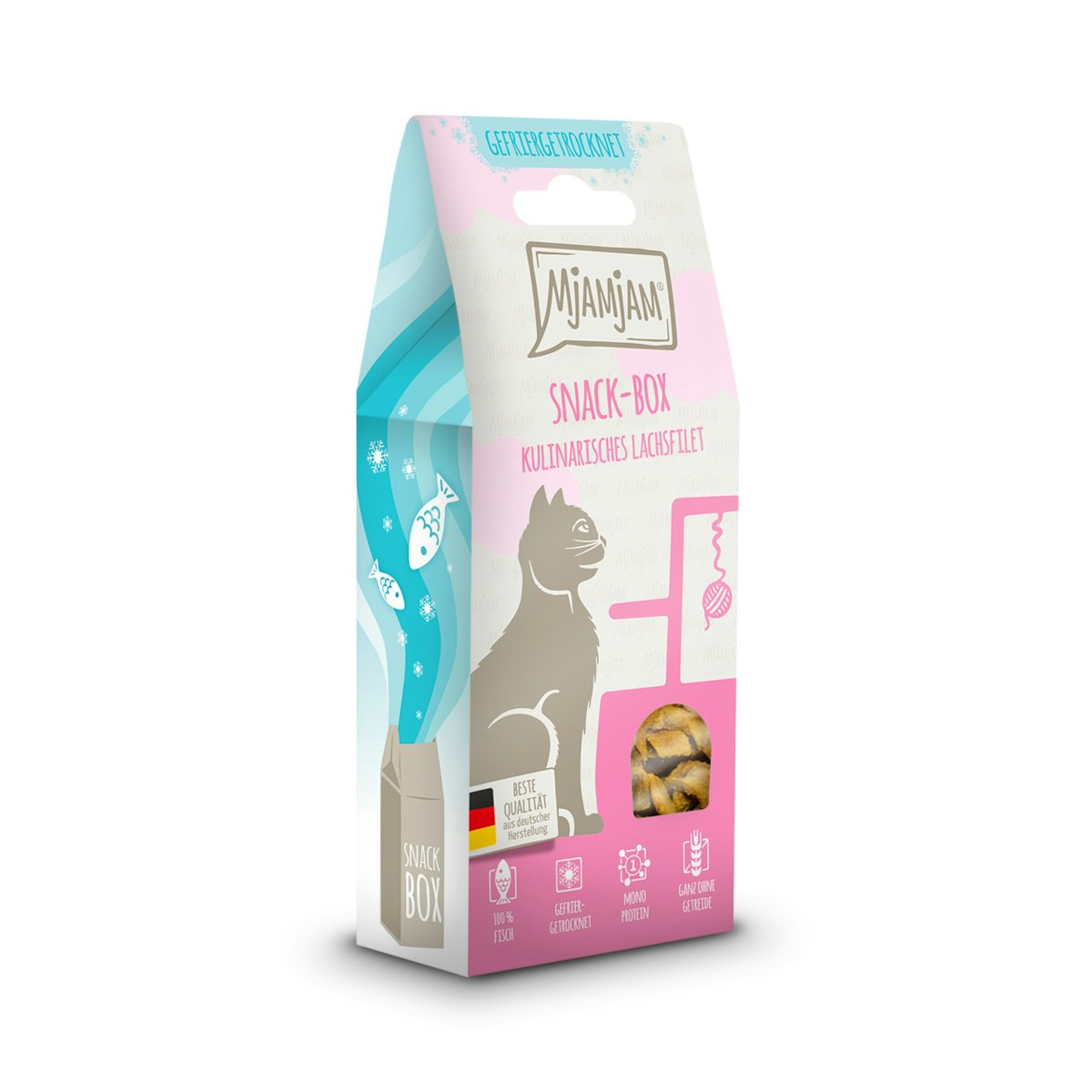 MJAMJAM leckere Snackbox 35g Katzensnack Lachs