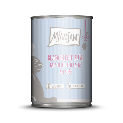 MjAMjAM Katze 380g  blanchierte Pute mit Lachs