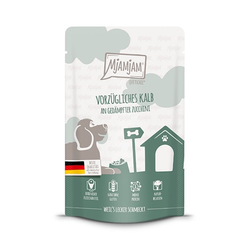 MjAMjAM Hund 125g Kalb mit Zucchini 