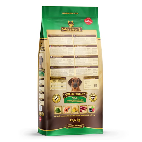 WOLFSBLUT Green Valley Lamm und Lachs mit Kartoffeln Hundetrockenfutter