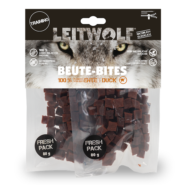 LEITWOLF Beute-Bites Beute Bite ENTE Sparpaket 16 x 160gVorschaubild