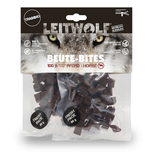 Leitwolf Beute-Bites Pferd - Sparpaket 4 x 160g  Bild