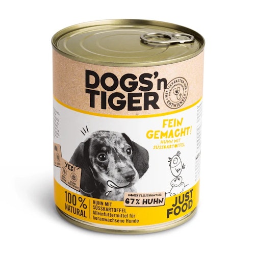 Dogs'n Tiger 800g Dose Hundenassfutter