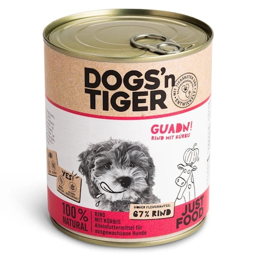 Dogs'n Tiger 800g Dose Hundenassfutter