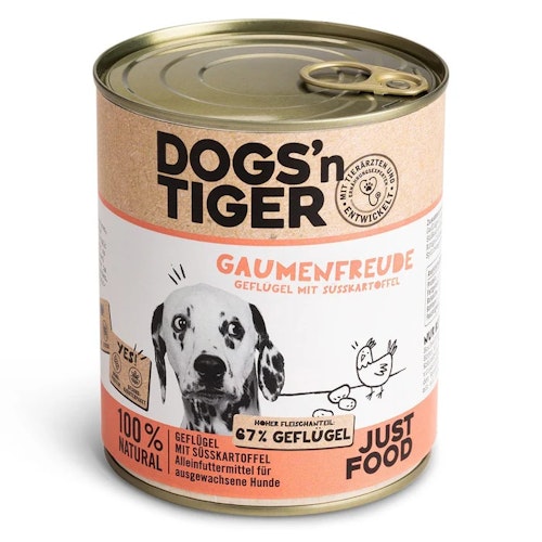 Dogs'n Tiger 800g Dose Hundenassfutter