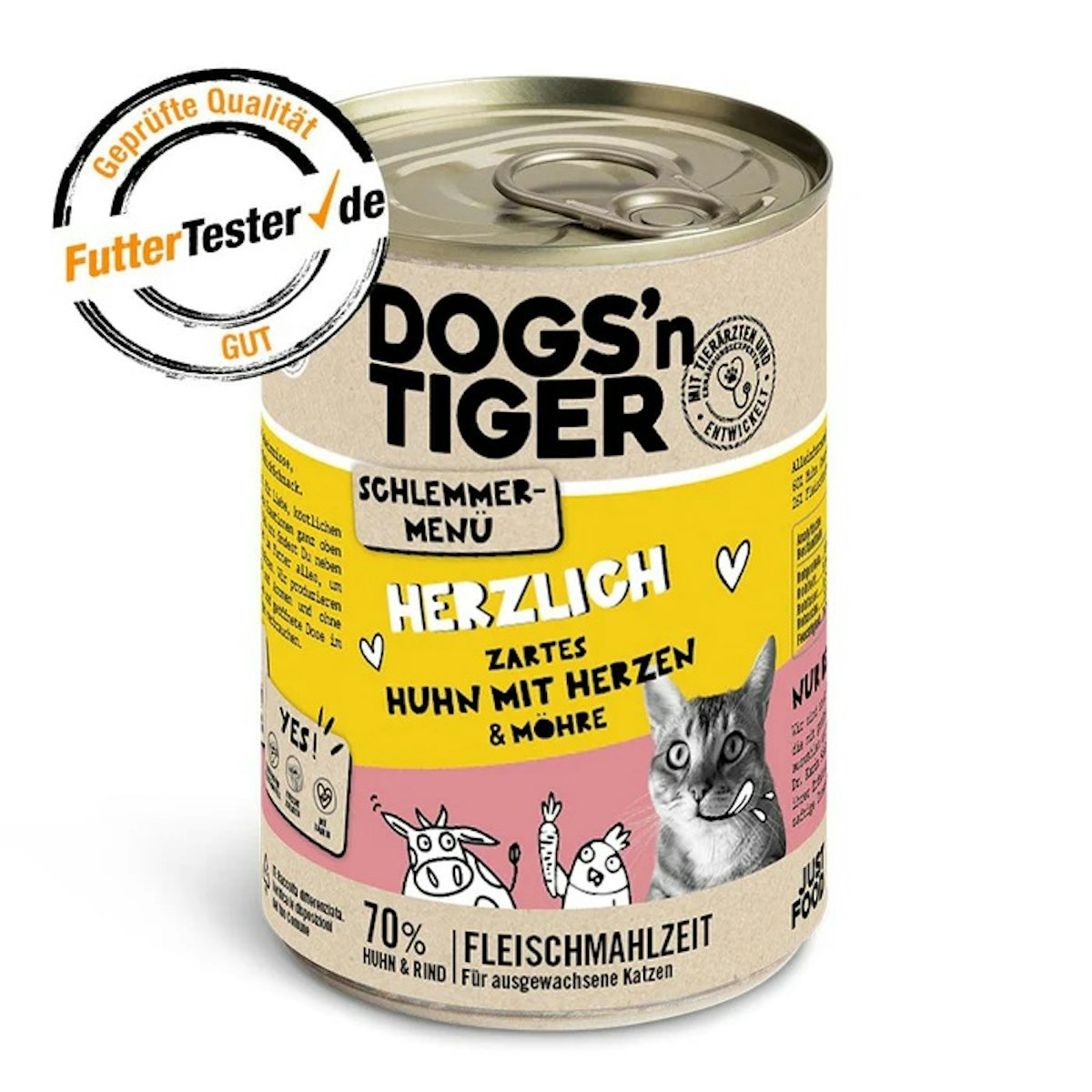 Dogs’n Tiger Katze Premium 6 x 400g Dogs’n Tiger Labsal Cat Sparpaket Sparpaket 24xx200g