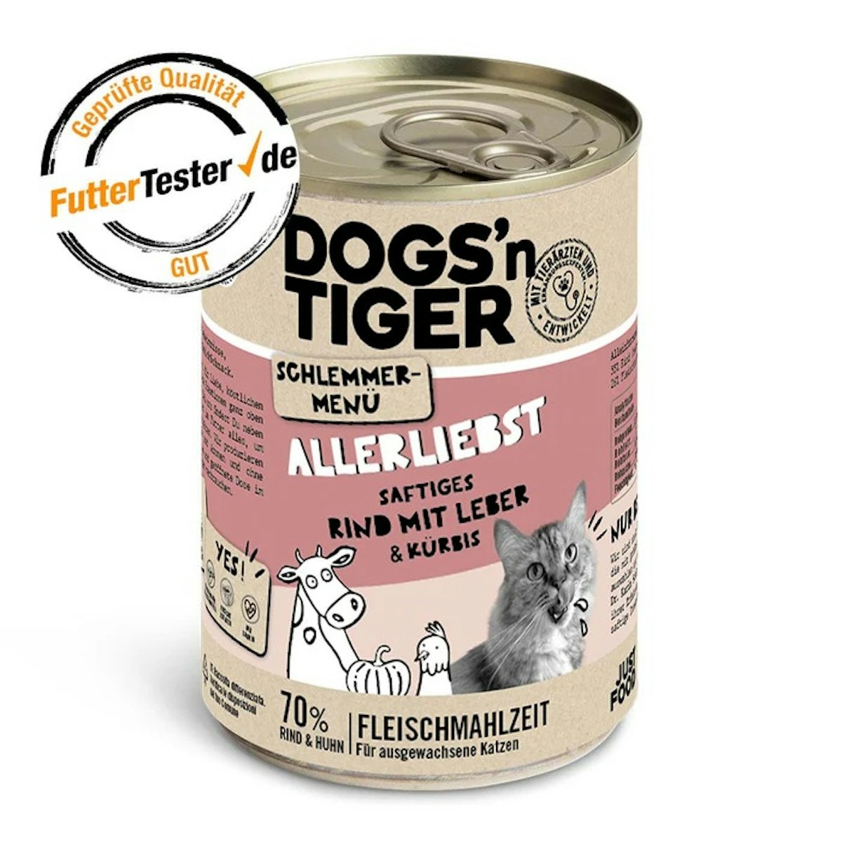 Dogs’n Tiger Katze Premium 6 x 400g Dogs’n Tiger Wohltat Cat Sparpaket Sparpaket 24xx200g