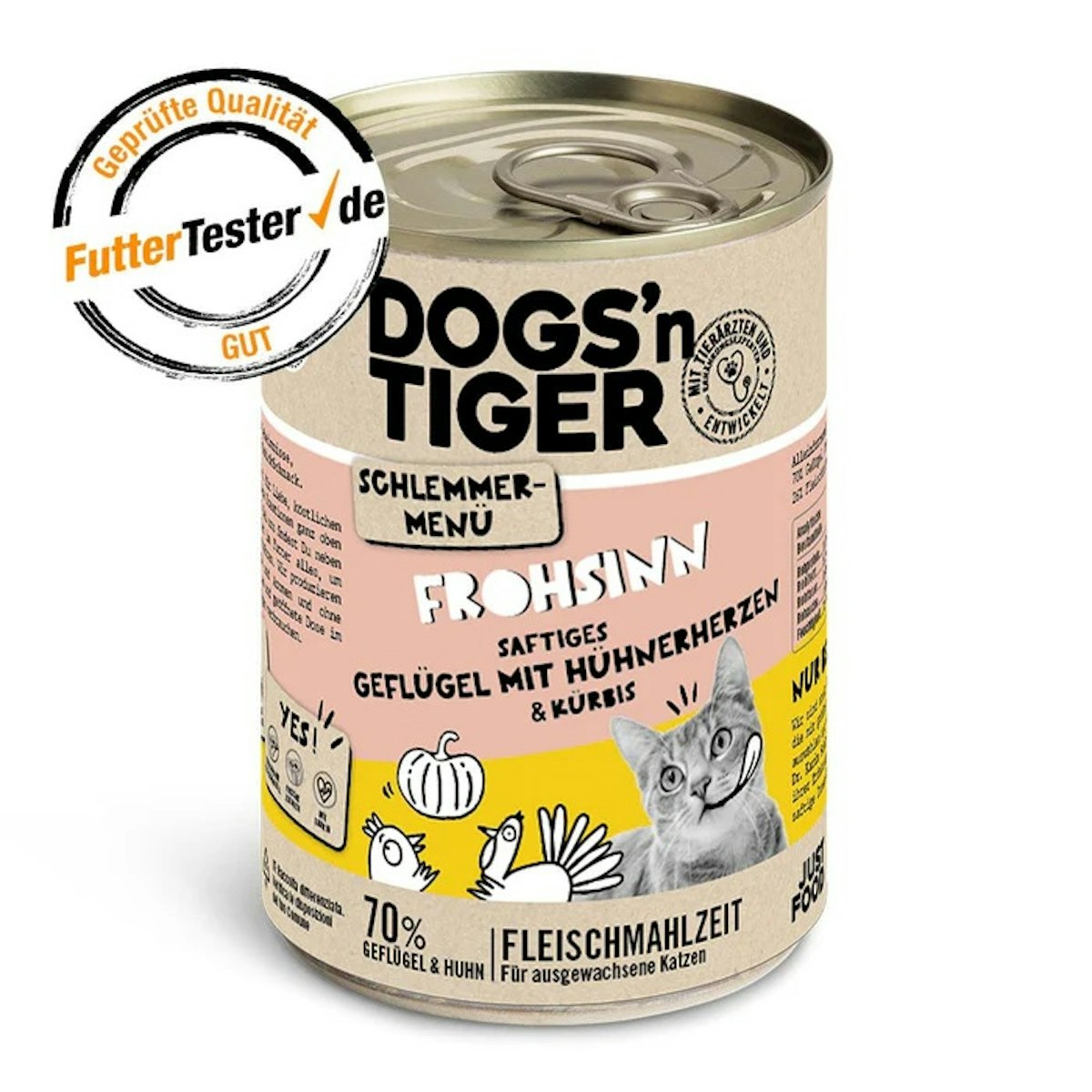 Dogs’n Tiger Katze Premium 6 x 400g Dogs’n Tiger Glückskind Cat Sparpaket Sparpaket 24xx400g