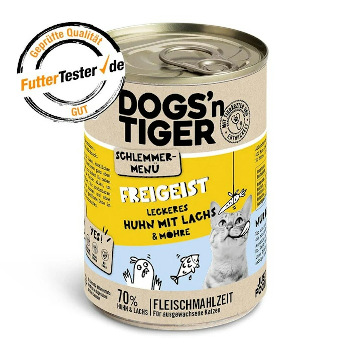 Dogs’n Tiger Katze Premium 6 x 400g Dogs’n Tiger Glückskind Cat Sparpaket Sparpaket 24xx200g