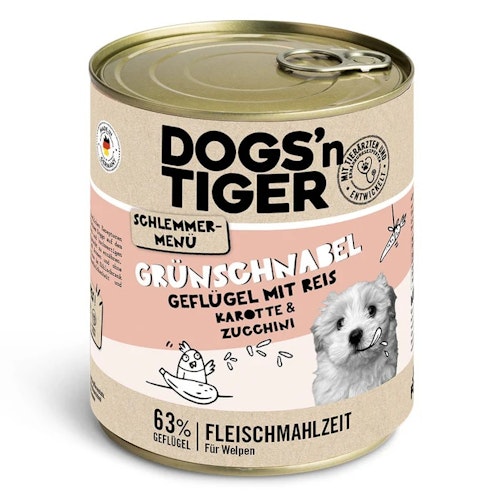 Dogs'n Tiger 800g Dose Hundenassfutter