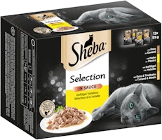 Sheba Multipack Selection Sauce Geflügel Variation 85 Gramm x 12 x 4 Katzennassfutter