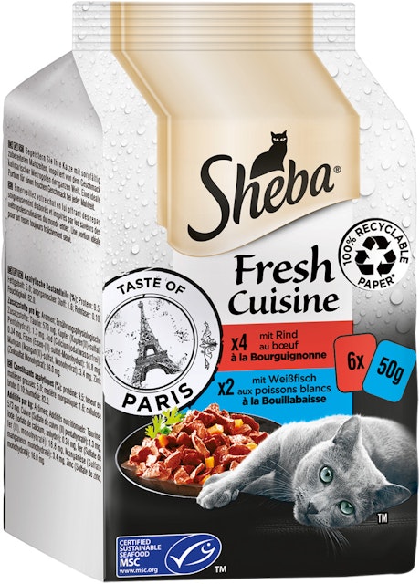 Sheba Fresh Cuisine Multipack 6x50 Gramm Katzennassfutter Taste of ParisVorschaubild