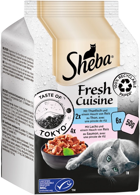 Sheba Fresh Cuisine Multipack 6x50 Gramm Katzennassfutter Taste of Tokyo Vorschaubild