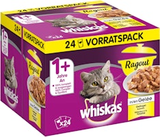 Whiskas 1+ Ragout Geflügelauswahl Multipack 24x85 Gramm Katzennassfutter