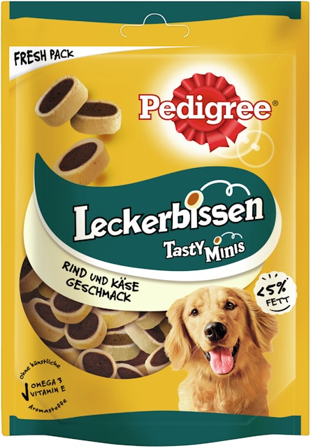 Pedigree Leckerbissen Mini-Happen Käse-Rind HundesnackVorschaubild