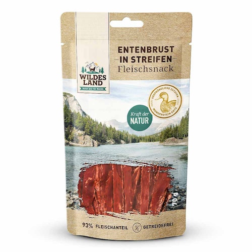 Wildes Land Entenbrust Streifen 70g Hunde Snack