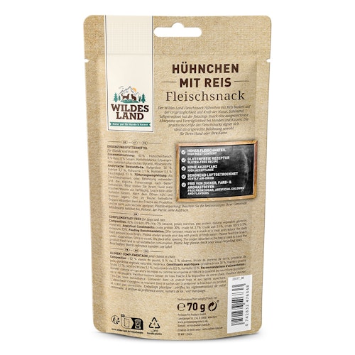 WILDES LAND Katze 70g Hühnchen mit Reis Bild