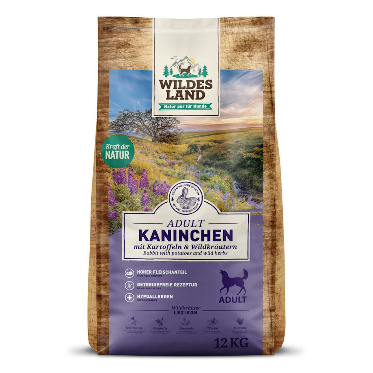 Wildes Land Kaninchen Hundetrockenfutter WL Kaninchen 12kg Hundetrockenfutter