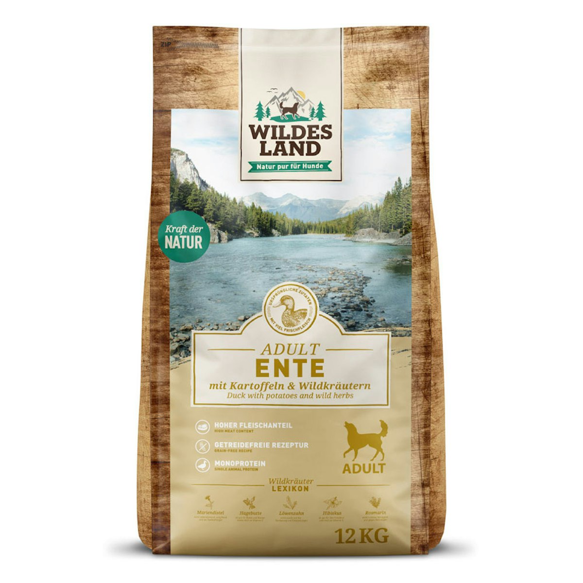 Wildes Land Ente Hundetrockenfutter WL Ente 12kg Hundetrockenfutter