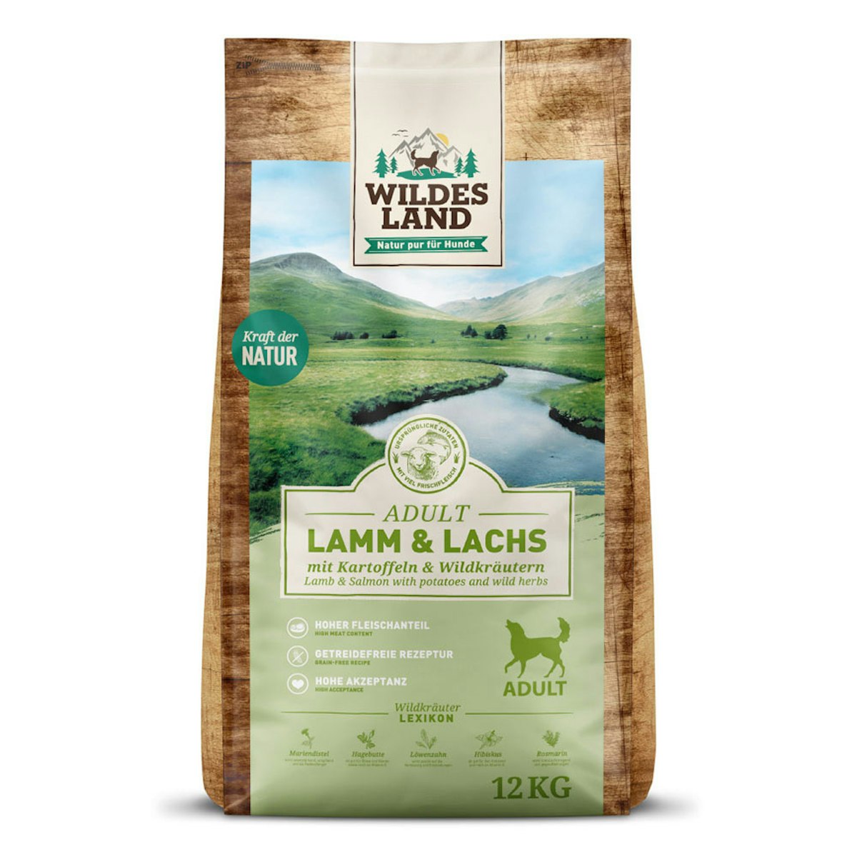 Wildes Land Lamm und Lachs Hundetrockenfutter WL Lamm und Lachs 12kg Hundetrockenfutter