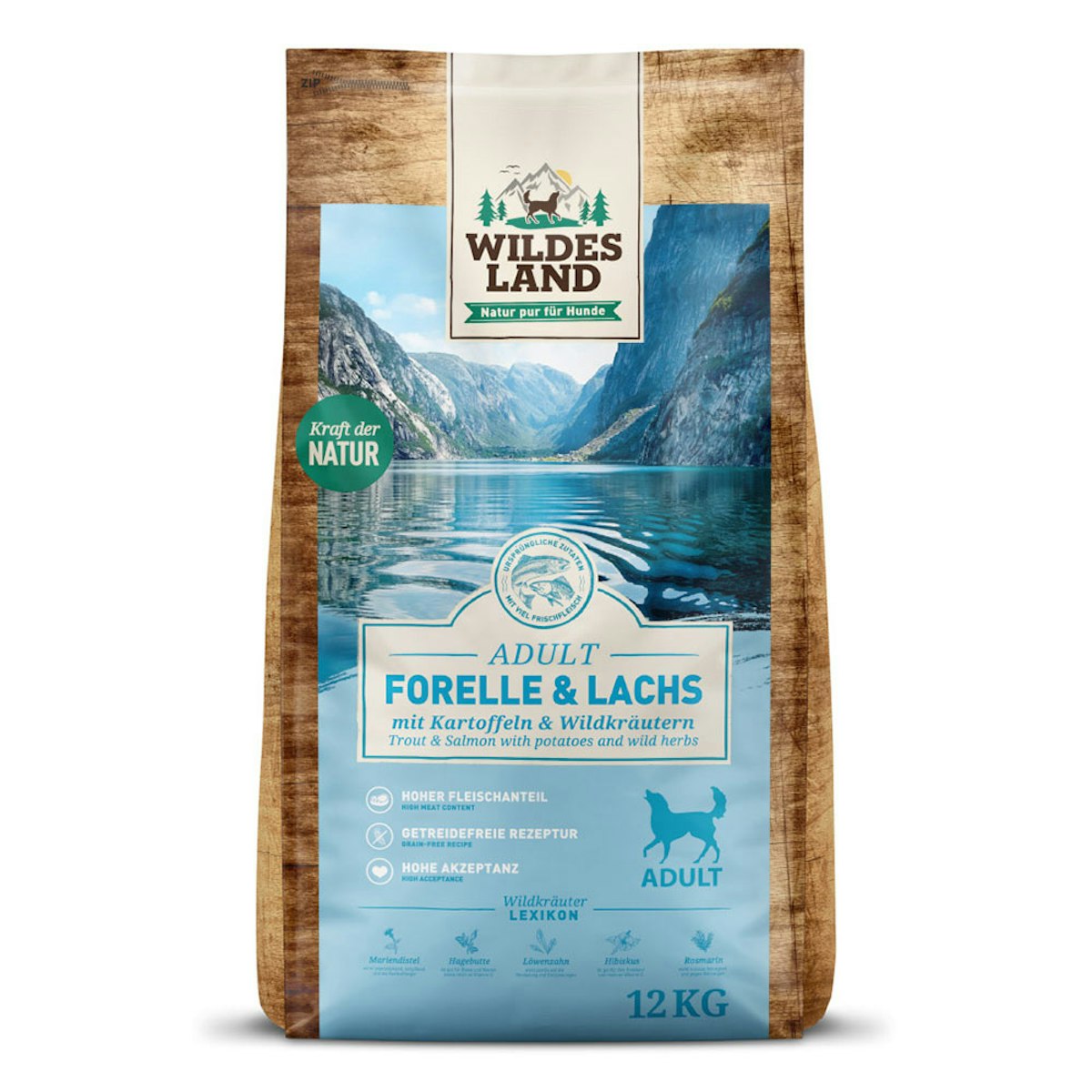 Wildes Land Forelle Hundetrockenfutter WL Forelle 12kg Hundetrockenfutter