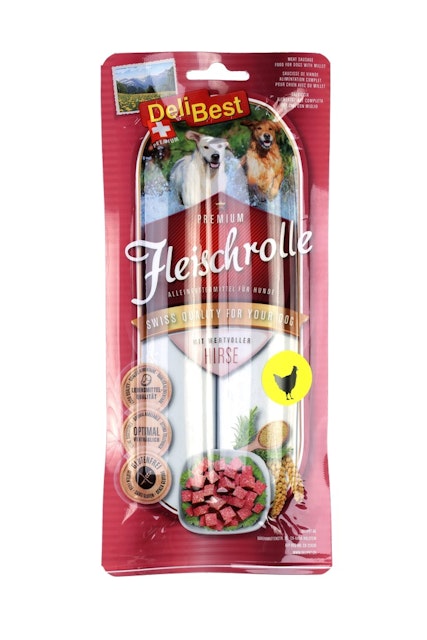 DeliBest Fleischrolle mit Hirse 2 x 400 Gramm HundesnacksVorschaubild