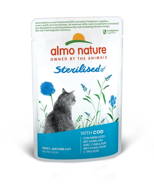 Almo Nature Holistic 70g Beutel Katzennassfutter 30 x 70 Gramm Sterilised KabeljauVorschaubild