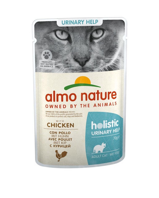 Almo Nature Holistic 70g Beutel Katzennassfutter 30 x 70 Gramm Urinary Help HuhnVorschaubild